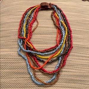 Colorful beaded boho necklace